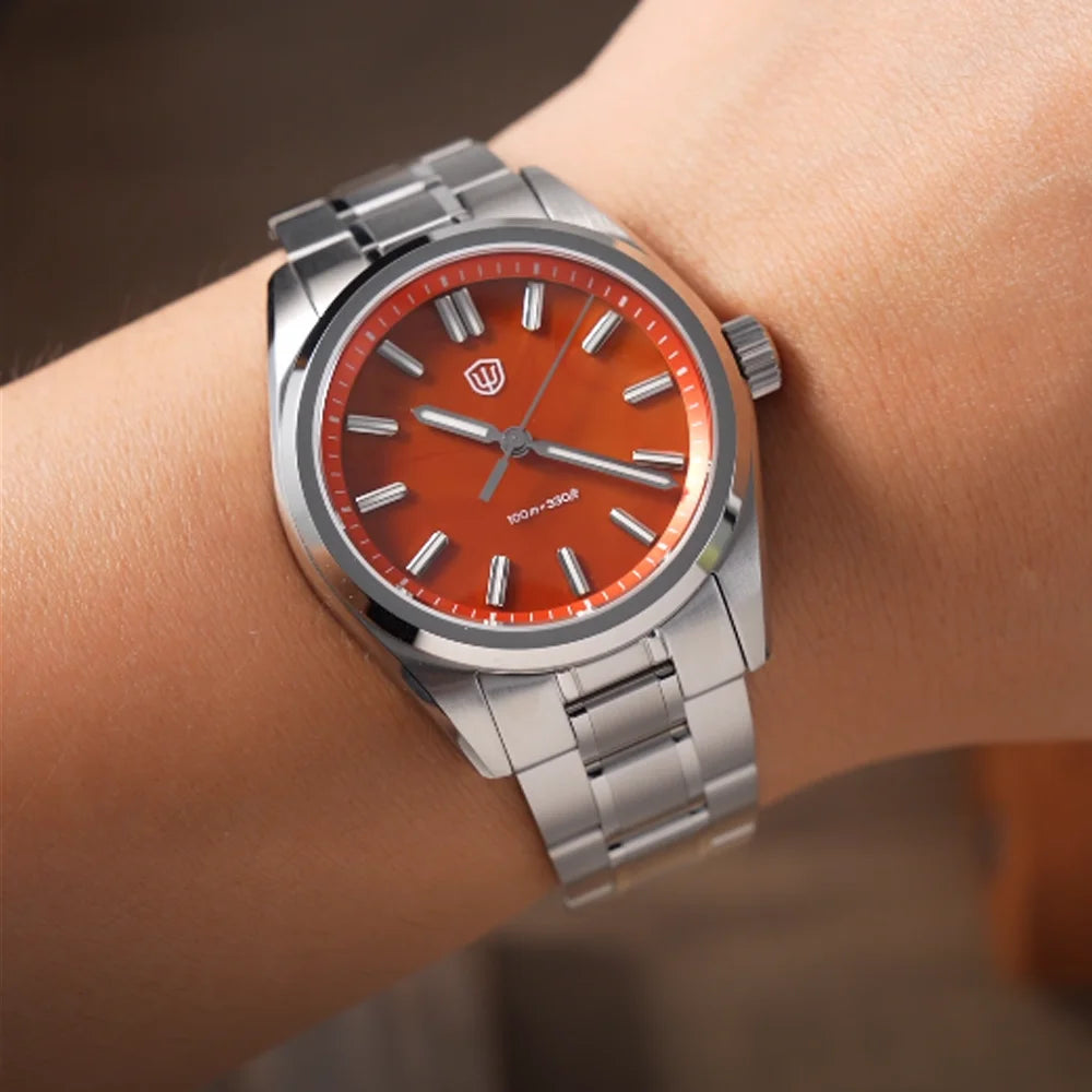 Watchdives New WD0003B ‌Aventurine Dial Watch VH31 Quartz Movement Sapphire Crystal Luminous 100m Waterproof 36mm Vintage Watch