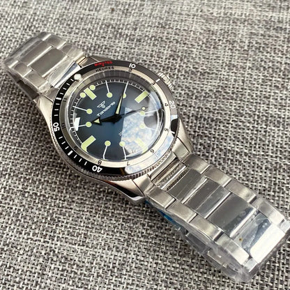 Pilot Watch 200M Water Resistant Mechanical Wristwatch NH35A PT5000 Miyota 8215 Domed Sapphire Glass 120 clicks Bezel Steel Band