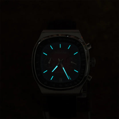 Proxima PX1734 Retro Quartz Chronograph Men Watches Sapphire Glass Enamel Dial Stainless Steel Fashion Dress Wristwatch