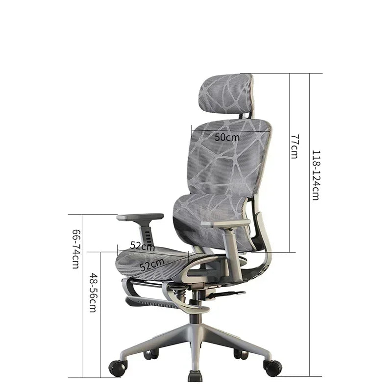 Gaming Chair Office Desk Ergonomic Computer Adjustable Armrests 3D Headrest Chair Lift Chair Back  Can Tilt Back with Foo Pedals