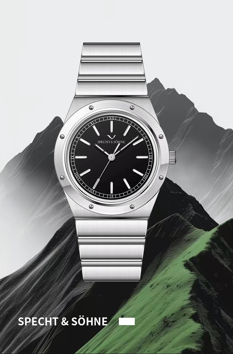 New Arrivals 2026 Specht & Söhne Luxury Watch 38MM Men's Quartz Super Slim Stainless Steel Sapphire Crystal 50M Water Resistant