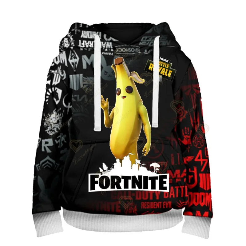 Φούτερ με κουκούλα Fortnite Fans 3D Battle Royale Print Cosplay Victory Printed για άνδρες, γυναίκες και παιδιά, streetwear φούτερ με κουκούλα