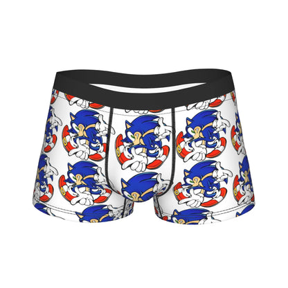 S-Sonic Retro Game Cartoon Underwear  Printed Boxershorts Quality Men Panties Elastic Boxer Brief Birthday Present