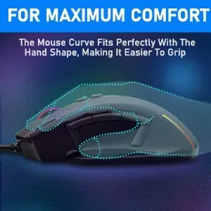 E-YOOSO X-41 Pro USB Wired Gaming Mouse RGB Backlit 12400 DPI 11 Buttons Programmable Ergonomic Mice for Work Computer PC Laptop