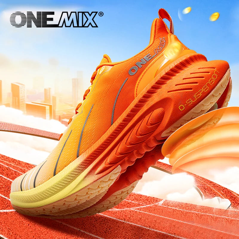 ONEMIX: nuevas zapatillas de running con amortiguación para hombre, adecuadas para corredores intensivos; zapatillas deportivas con cordones para mujer; zapatillas deportivas antideslizantes para hombre, para uso al aire libre.