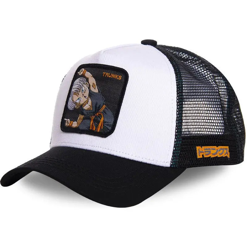 Dragon Ball Son Goku-Kappe, Sommer-Reisekappe mit Schirm, Herren-Kappe mit Stickerei, Hip-Hop-Mesh-Kappe, Sonnenvisier, Baseballkappe, Outdoor-Sport
