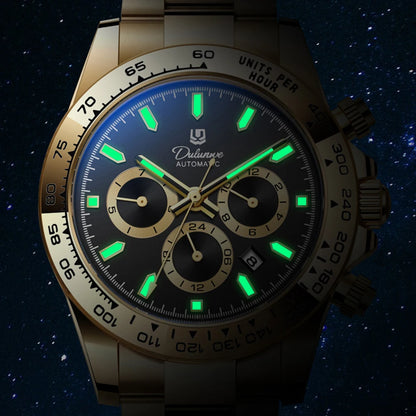 Watch For Men Luxury Stainless Steel Clock Fashion Casual Multi-functional Design Automatic Mechanical Wristwatch