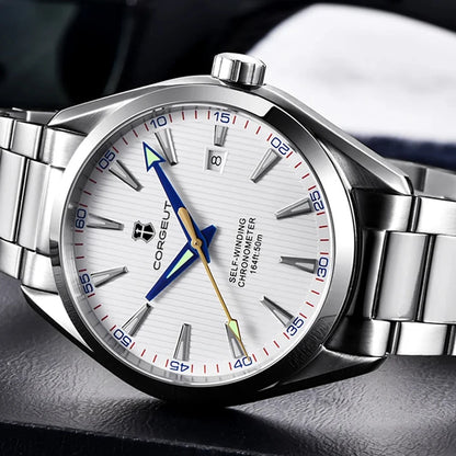 Luxury NH35 Movt Corgeut 41mm Man Sport Clock Automatic Relogio Masculino Mechanical Wristwatch Sapphire Steel Band Men's Watch