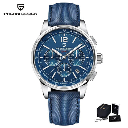 PAGANI DESIGN 2025 New Men Quartz Watches VK63 Fashion Casual 100M Water Resistant Sapphire Glass Stainless Steel Watches