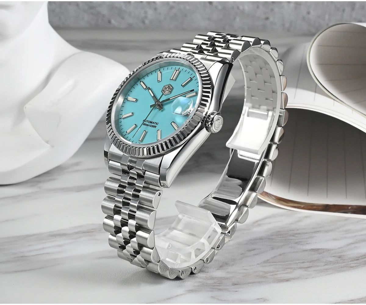 San Martin 36.5mm Men Dress Watch Top Brand Luxury Automatic Mechanical Fashion Couples Watches Sapphire Waterproof 100m BGW9