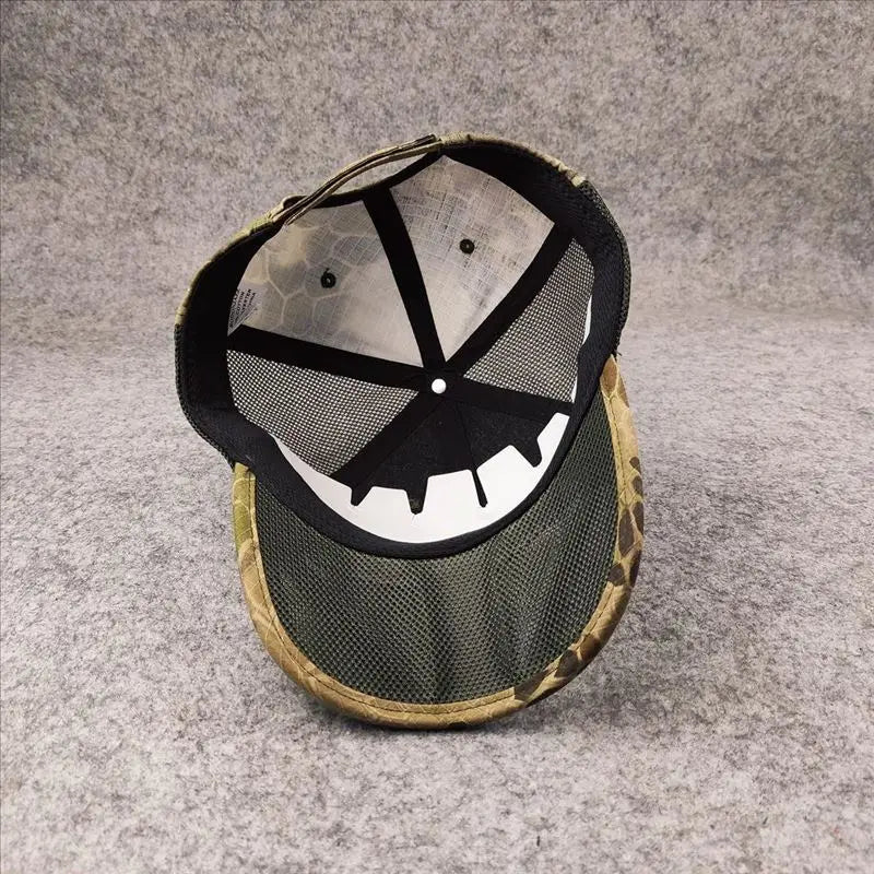 Summer Breathable Mesh Baseball Cap for Men Big Head Size Adjustable Men's Cap Casual Camouflage Outdoor Jungle Caps Male 62cm
