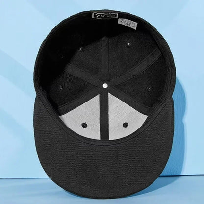 Big Bone Man Plus Size Baseballkappen für Erwachsene, flacher Schirm, Hip-Hop-Fitted-Cap, Herren und Damen, große Kappen, Snapback-Cap, Größe 6 3/4 bis 8