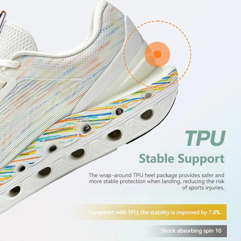Xtep Reactive Coil 11.0 vyriški bėgimo batai, vasariniai sportiniai batai su smūgių sugėrimu, elastingi minkšti sportbačiai 976219110026