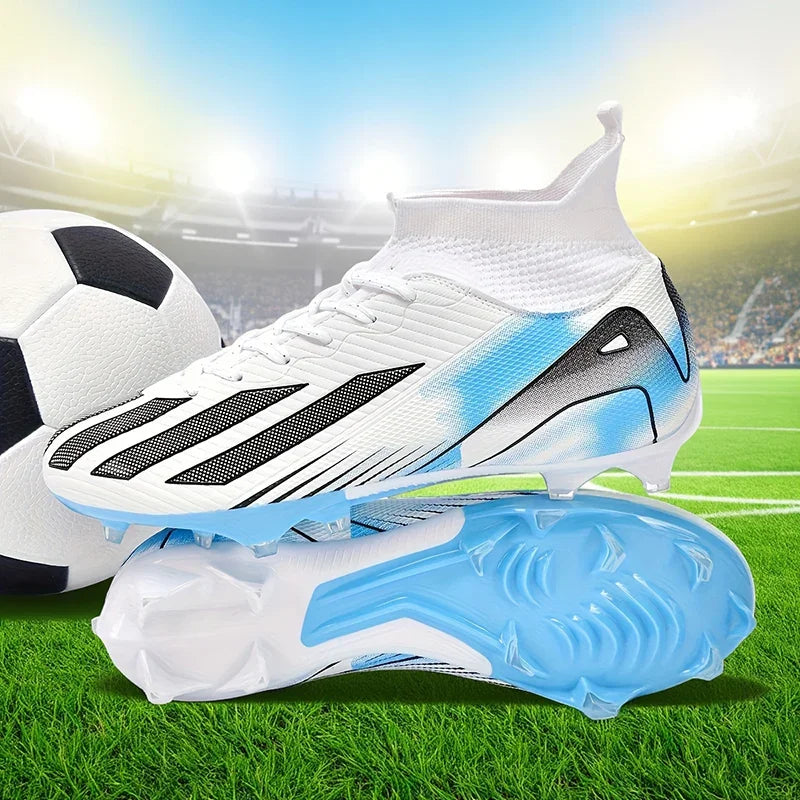Ghete de fotbal pentru bărbați, crampoane pentru băieți, încălțăminte de fotbal ultraușoară sport, pentru adulți, profesională, antiderapantă și confortabilă, pentru antrenament și meciuri pe iarbă