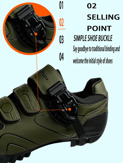 Neutral MTB Cycling Shoes, Compatible With Pelaton Road Cycling Shoes, Men's Cycling Sports Shoes, Reflective Strip Design