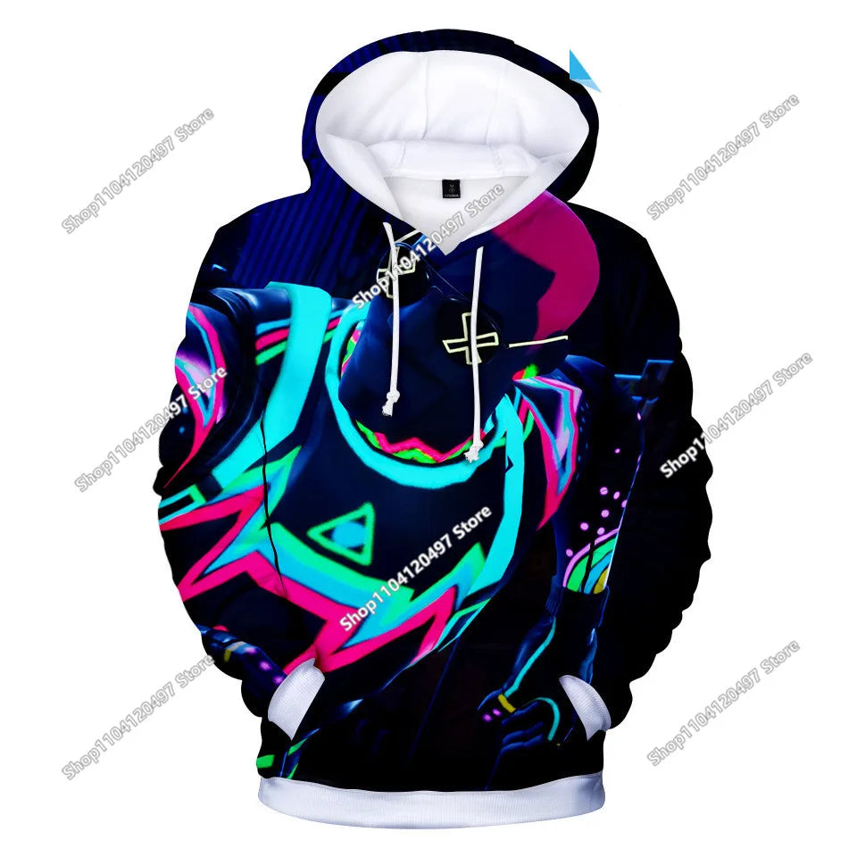 Φούτερ Cosplay Fortnites με κουκούλα, 3D τύπωμα παιχνιδιού, unisex, casual παλτό, anime περιφερειακό kawaii μπουφάν, παιδικά ρούχα, δώρα