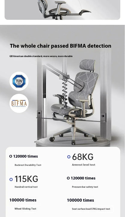 Gaming Chair Office Desk Ergonomic Computer Adjustable Armrests 3D Headrest Chair Lift Chair Back  Can Tilt Back with Foo Pedals