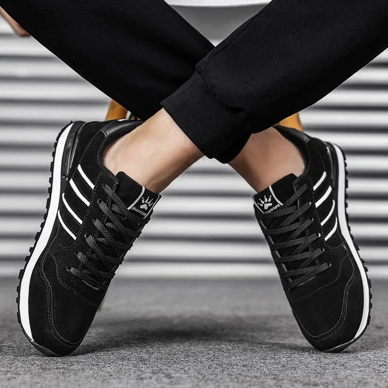 Herren-Sneaker, Leder-Freizeitschuhe, atmungsaktive Herbstschuhe für Herren, flache Herrenschuhe, Herren-Freizeitschuhe