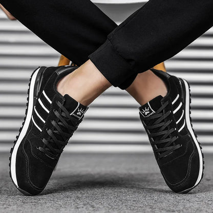 Herren-Sneaker, Leder-Freizeitschuhe, atmungsaktive Herbstschuhe für Herren, flache Herrenschuhe, Herren-Freizeitschuhe