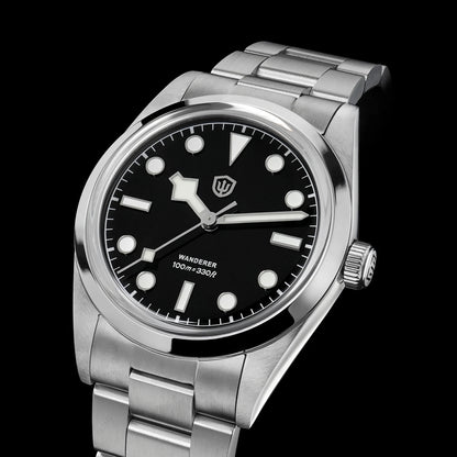 Watchdives WD1016 V3 36Mm VH31 Quartz Watch Man Multicolored K1 Bubble Mirror Sapphire Luminous 100M Waterproof Steel Wristwatch