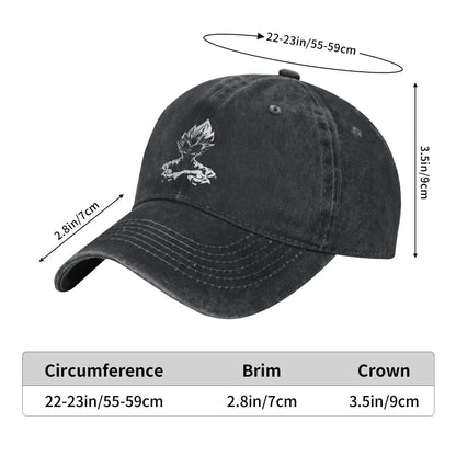 Dragon Ball Z Goku DBZ Unisex Style Baseball Caps Saiyan Distressed Denim Hats Cap Retro Workouts Unstructured Soft Snapback Cap