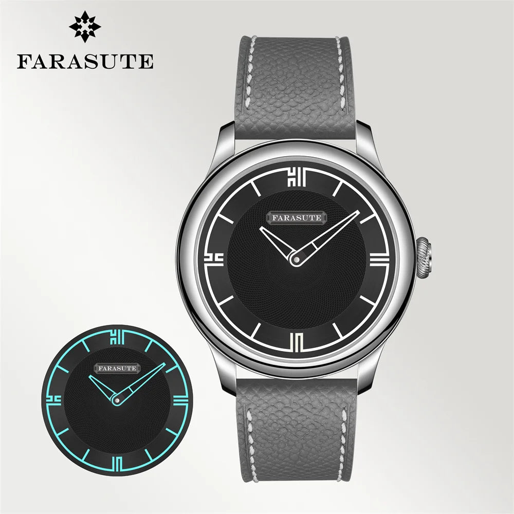 FARASUTE New Power Reserve 80 Hours Manual Mechanical Watch For Men Swiss Super Luminous Sapphire 5Bar Waterproof Wristwatches