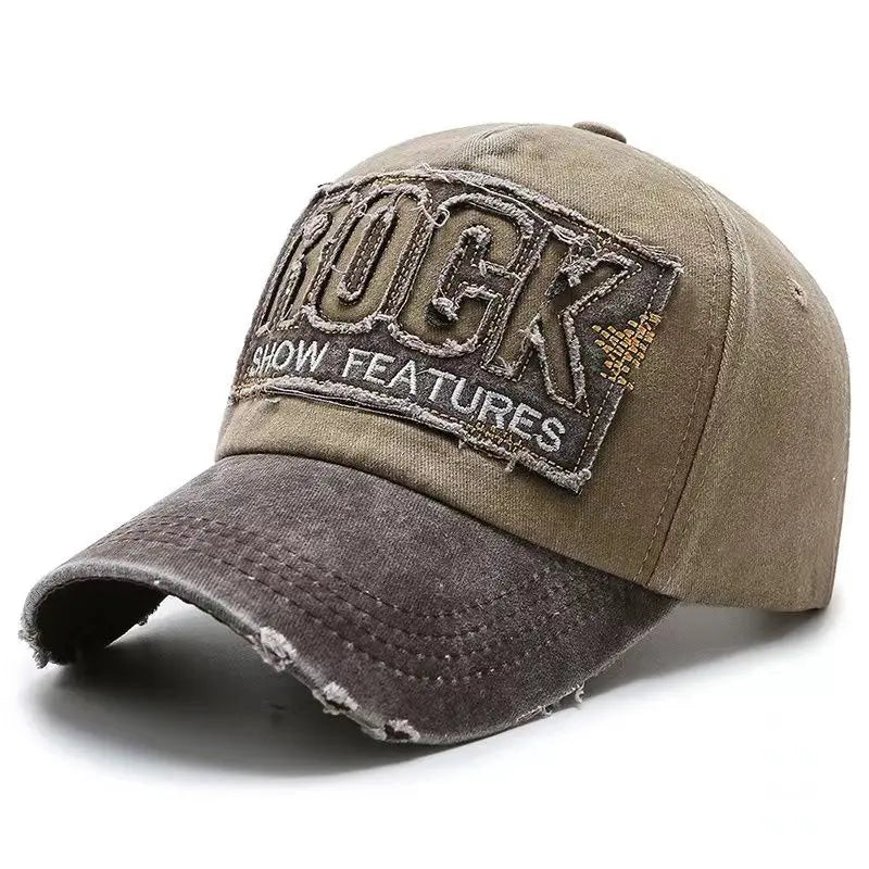 Boné de basebol em algodão com bordado ROCK de alta qualidade para homem e mulher, boné snapback Gorras para desporto ao ar livre e proteção solar