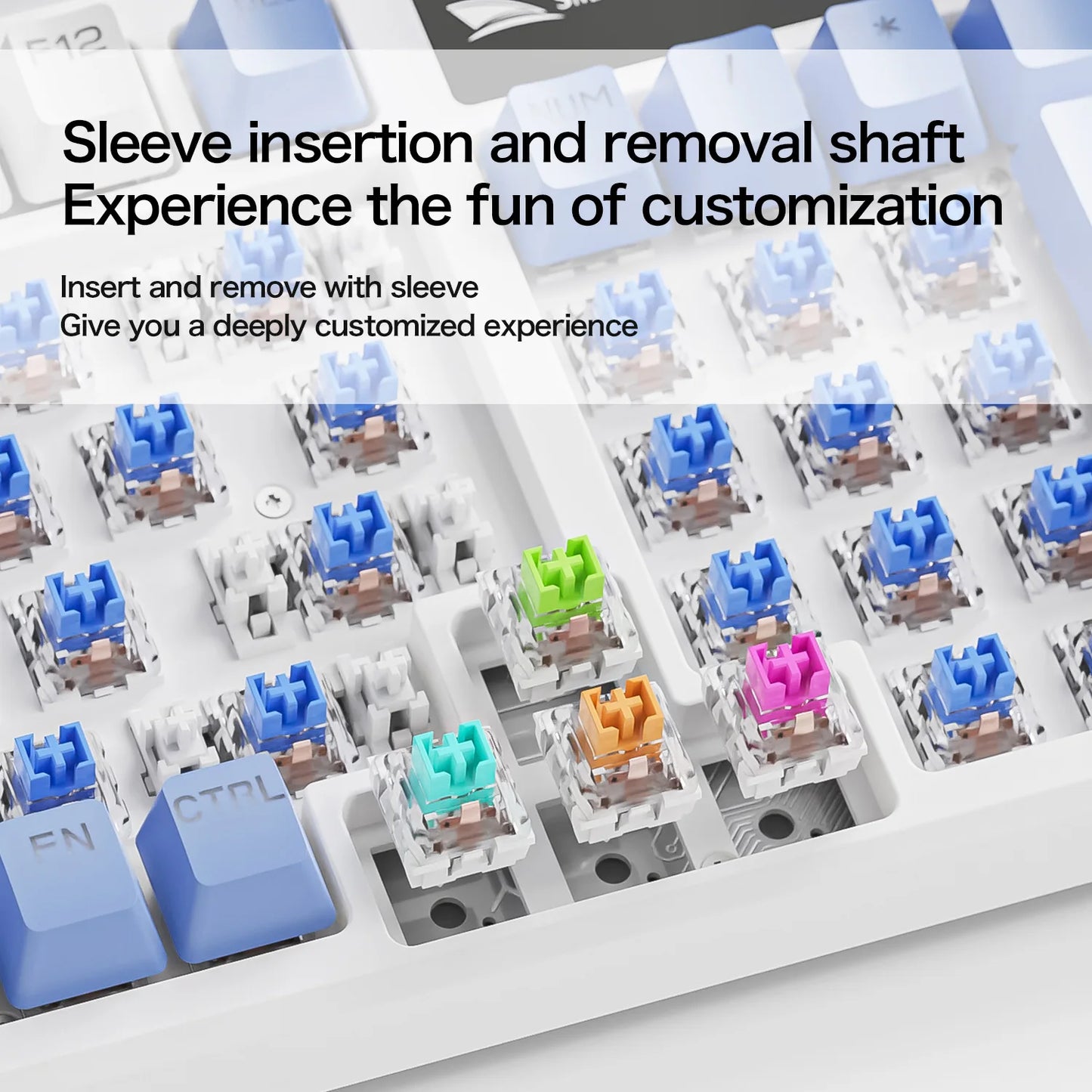 Spanish Mechanical Keyboard Spanish Russian Arabic Korean Thai Gaming Keyboard 95 Key Layout Backlight Type C With Numpad SK15