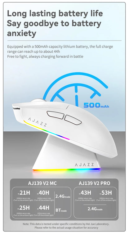 AJAZZ AJ139Pro/AJ139V2MC Wireless Mouse PMW3395/PAW3311 Chipset 12000-26000Dpi Professional Gaming Mouse