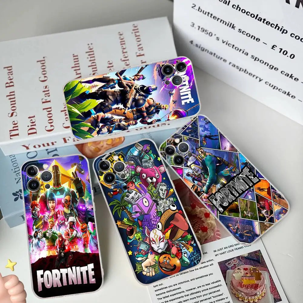F-Fortnites-Cools Phone Case For IPhone 17 16 15 14 13 12 11 Pro Max Plus Soft Cover Personalized DIY