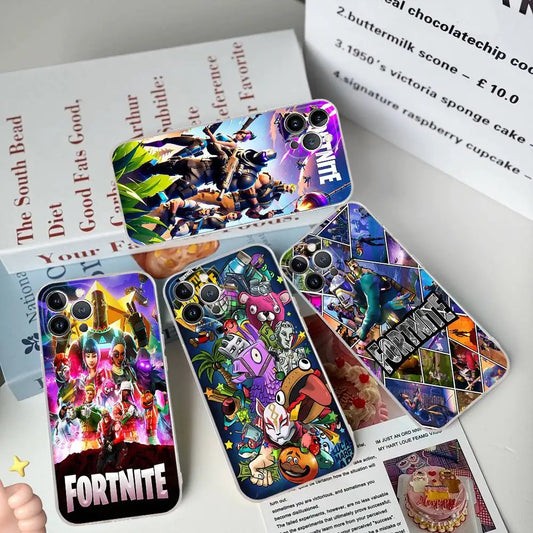 Θήκη κινητού F-Fortnites-Cools για IPhone 17 16 15 14 13 12 11 Pro Max Plus, μαλακό κάλυμμα, εξατομικευμένο DIY