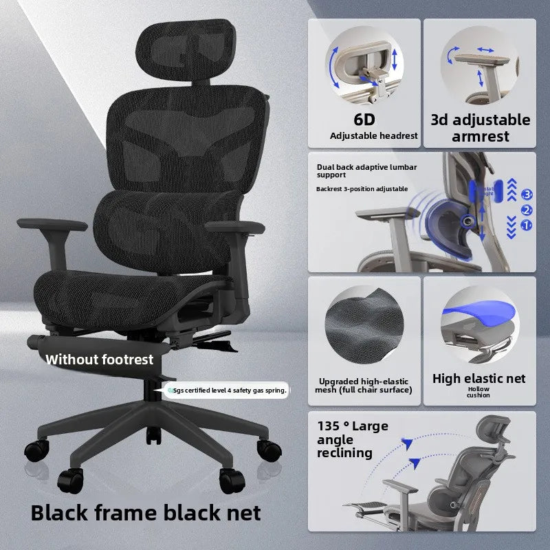 UVR Ergonomic Office Chair Adjustable Reclining Executive Chair with Armrests, Lumbar Support, Swivel Lift Gaming Chair for Home & Workspace