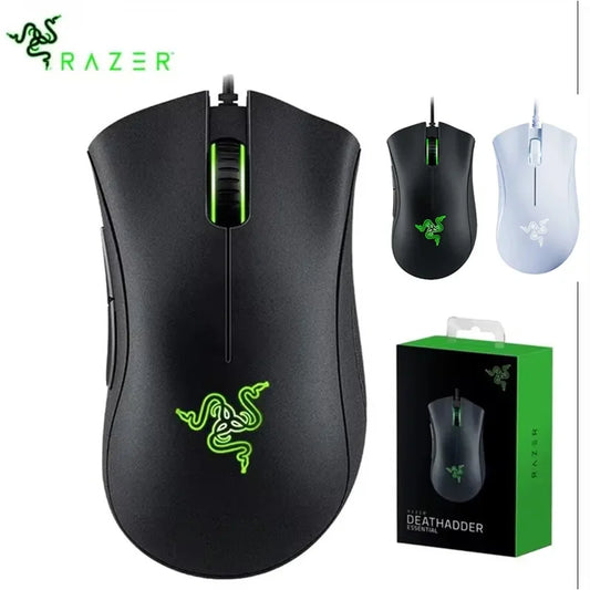 Razer DeathAdder Essential Wired Gaming Mouse 6400 DPI, Ergonomic Wired Gaming Mouse with 5 Buttons for PC, Laptop & Gamers