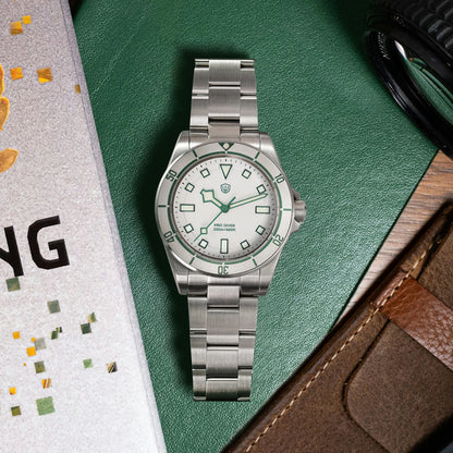 Watchdives WD1969 PRO Men Quartz Watch Sapphire Crystal Luminous Waterproof VH31Sweep Seconds Movement Stainless Steel Watches