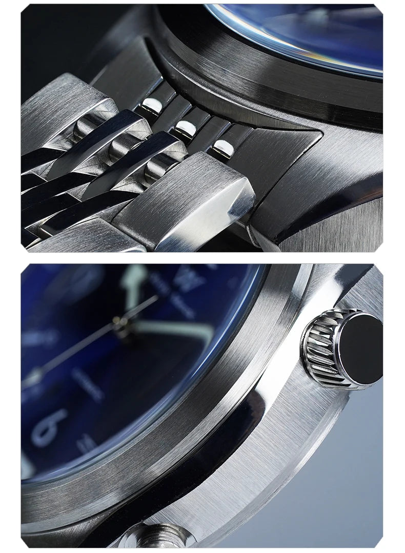 WM Watch Automatic Mechanical Watches Water Resistant Classic Casual Business Man Watch Welly Merck WM089M