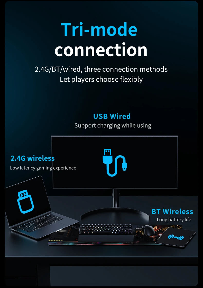 AJAZZ AJ179 V2 MAX Tri-mode right-handed mouse 56g lightweight PAW3311 sensor Huanuo Micro Switch TelinkMicrochip