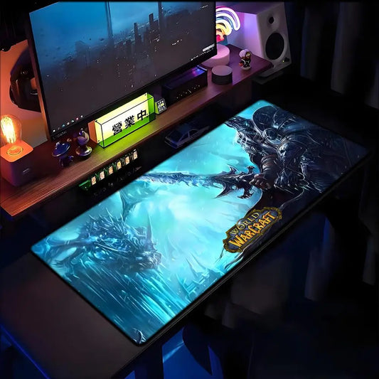 World of Warcraft Lich King podloga za miš za PC, HD anime gaming dodatak, podloga za tipkovnicu i miš za laptop, XXL podloga za gaming stol i ormarić, Mer podloga za miš