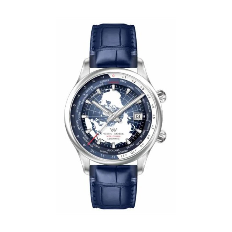 WM Watch Automatic Mechanical Men Watches High Quality Sapphire World Time Original Recognized Brand Welly Merck Watch Man WM057