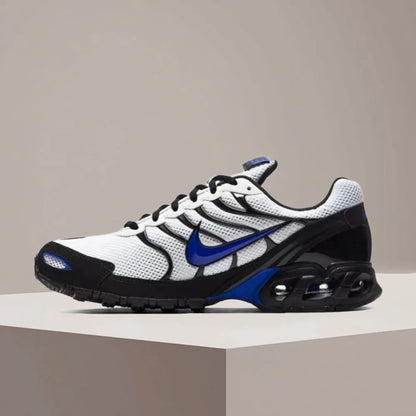 Pánské tréninkové běžecké boty Nike Air Max Torch 4 – černá/bílá/modrá, prodyšná síťovina, ležérní pohodlí, pevný úchop CW7026-100