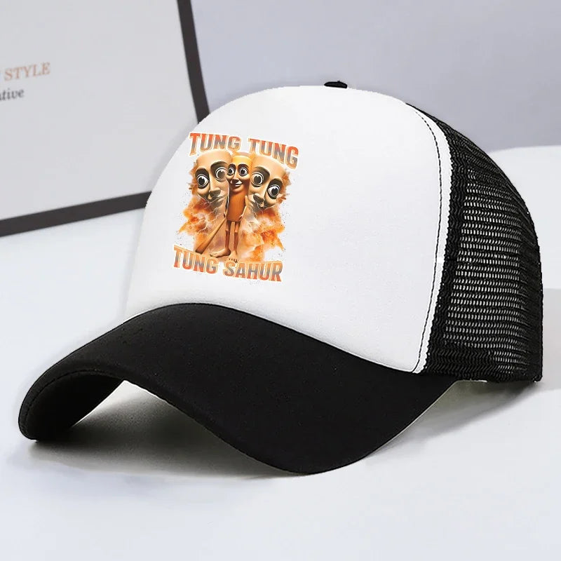 Casquette de baseball italienne Brainrot pour enfants, casquette décontractée pour garçon, chapeaux de sport pour enfants, chapeaux de soleil Tung Sahur Tralalers Shark, bonnet ajustable, cadeau pour homme