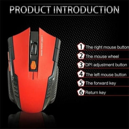 Mini Portable Mouse 2.4GHz Wireless Optical Game Mouse for PC Laptop Computer USB Receiver