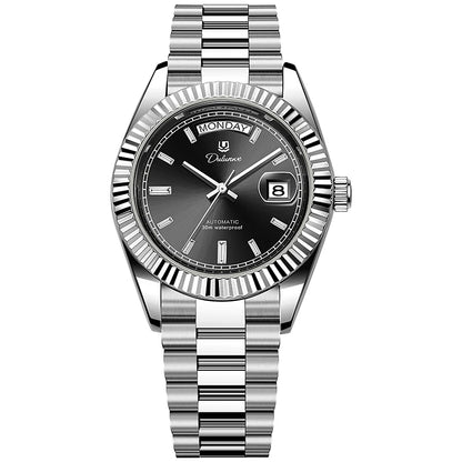 Top Brand Business Men's Watches Luxury Calendar Week Automatic Mechanical Watch for Man Waterproof Gold Stainless Steel