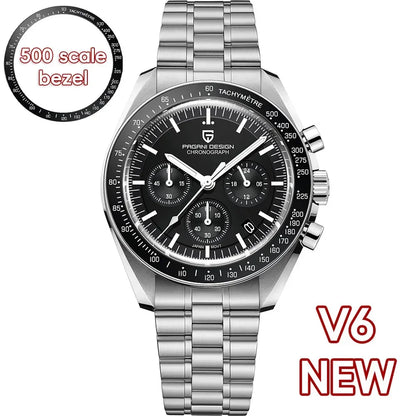 PAGANI DESIGN 2026 New Men's Watches Top Luxury Quartz Watch For Men Auto Date Speed Chronograph AR Sapphire Mirror Wrist watch