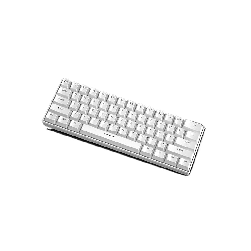 Mechanical Keyboard Gamer Keyboards Mini USB 61-Key Computer 60% Kit Upgrade Wired Ergonomic Semi-Mechanical White Teclado PC