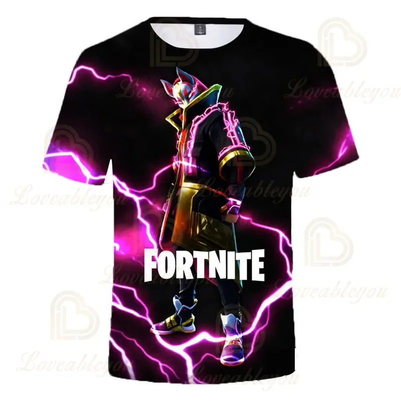 Fortnite Victory Kinderbekleidung für Jungen und Mädchen, Battle Royale 3D-Sweatshirt, Oberteile für Jungen und Mädchen, Kinder-T-Shirt, Hero-Teen-Tops