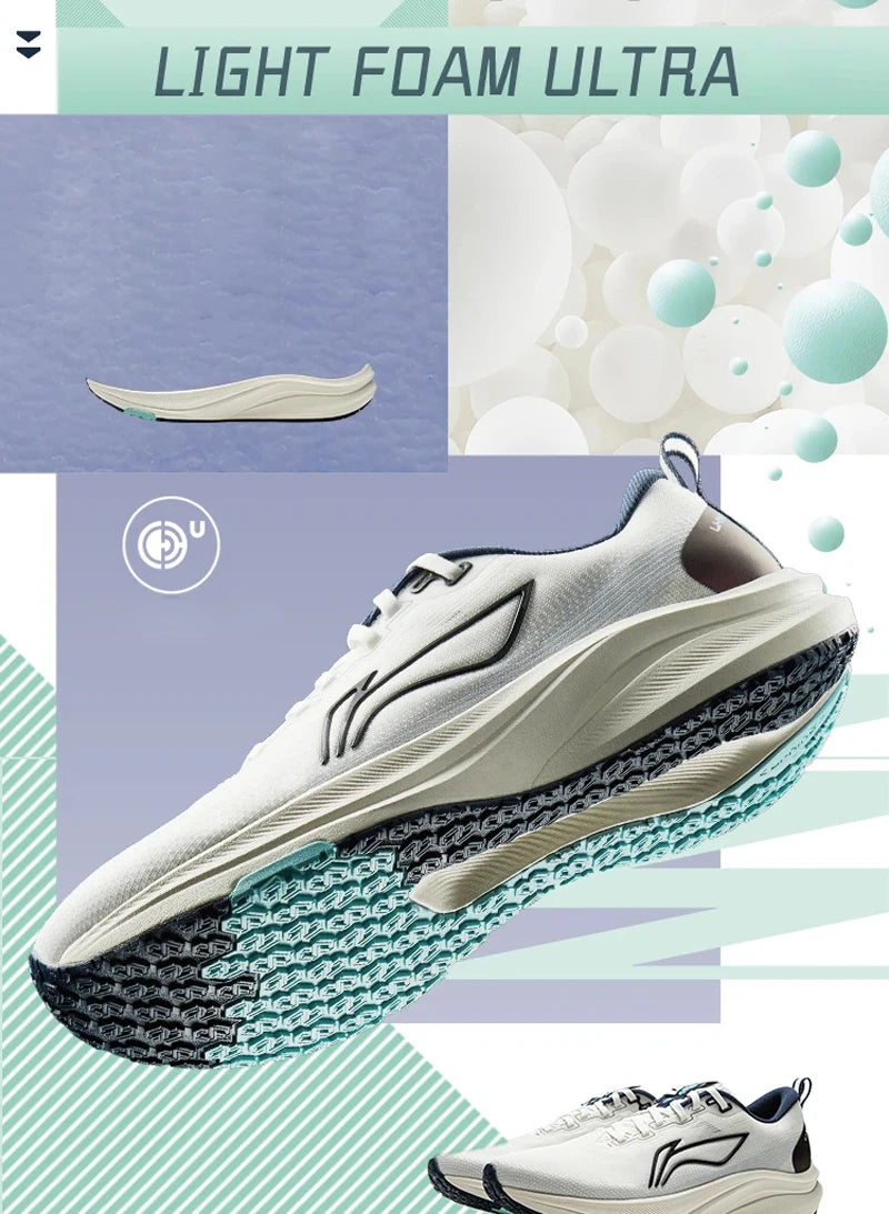 Muške trkaće tenisice za trčanje Li-Ning RED HARE 8 LIGHT FOAM ULTRA, reflektirajuće stabilne tenisice s amortizacijom, lagane LiNing tenisice ARPV001