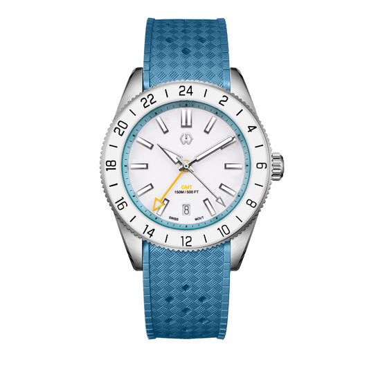 Comes With Rubber Strap Man's Automatic Watch Quartz Swiss Movement BGW9 Luminous Bezel 4-Pin GMT 150 Meters Waterproof Diving
