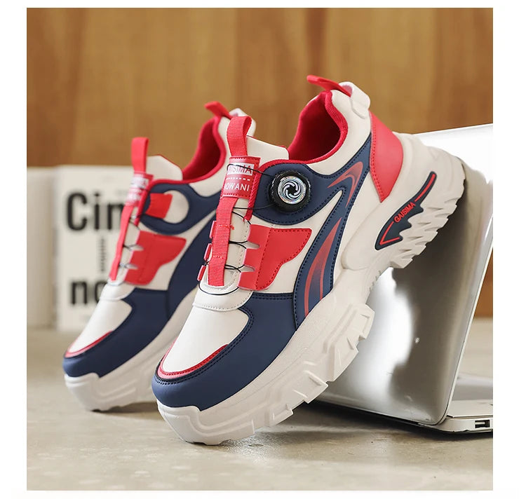 Autumn New Men's Versatile High-Top Trendy Thick-Soled Running Shoes Casual Fashion Sneakers Suitable for Outdoor Sports