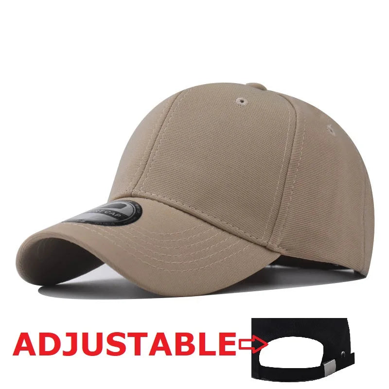 Not Adjustable Back Closed Snapback Caps Men Quality Hip Hop Fitted Hats Adult Solid Color Baseball Hats 57-58cm for Small Face