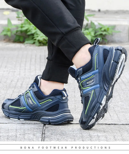 BONA 2023 New Designers Light Running Jogging Mesh Shoes Breathable Comfortable Men Sneaker Casual Outdoor Sport shoes Man Mesh